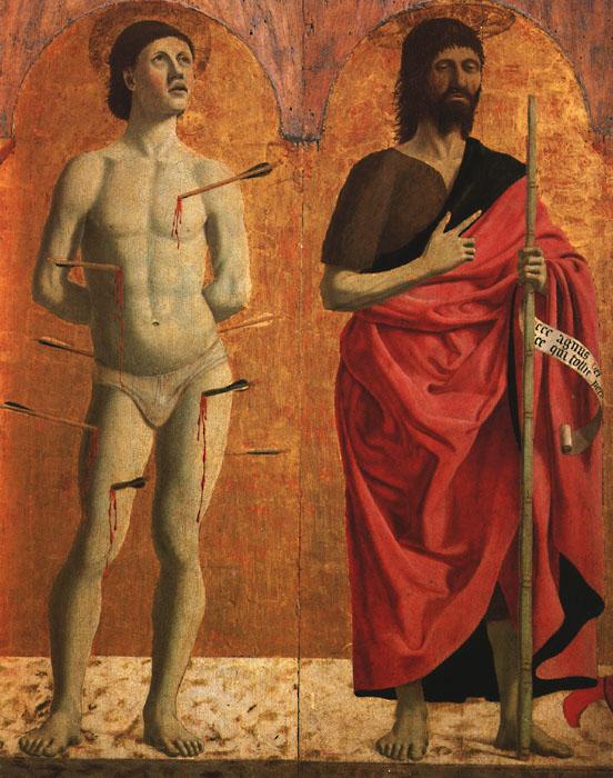 Piero della Francesca St.Sebastian and St.John the Baptist Spain oil painting art